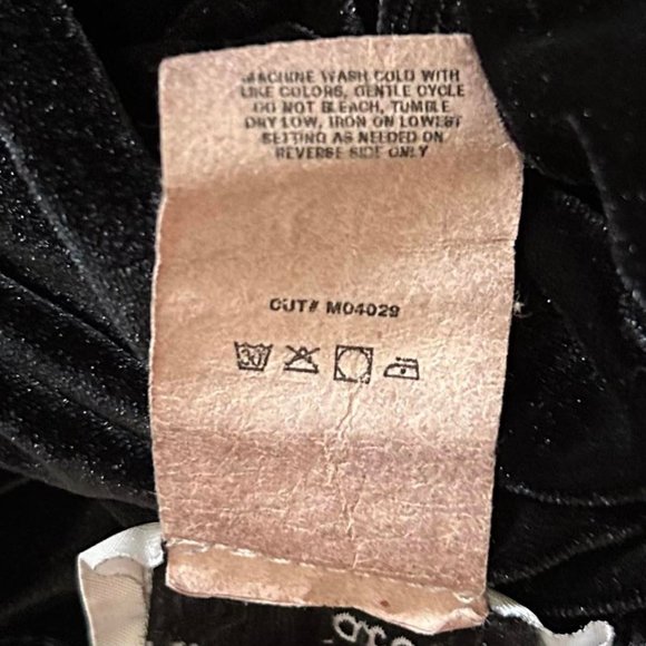 Size 18 Black Elastic Waist Pull On Velour Slacks by Always Caroline - Picture 6 of 7